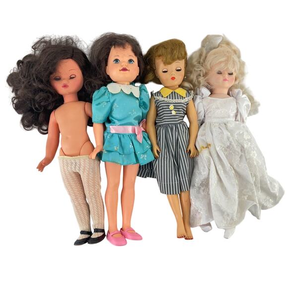 Vintage Set of 4 Play Dolls Hasbro Marissa Fanny Anni 1950s 1980s 1960s Preowned - Picture 1 of 6